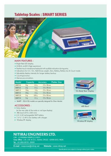 Tabletop Scales : SMART SERIES