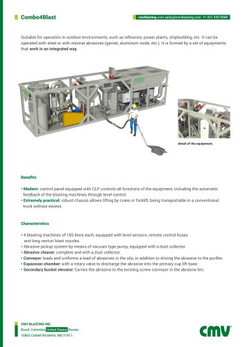 Portable shot blasting unit