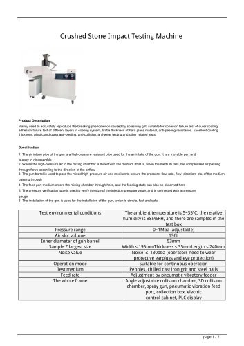 Crushed Stone Impact Testing Machine