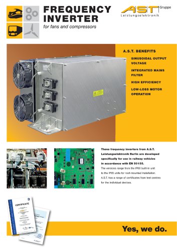 frequency inverter for fans and compressor