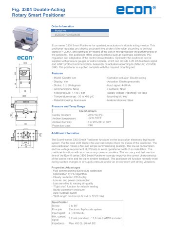 3304 – Smart Positioner