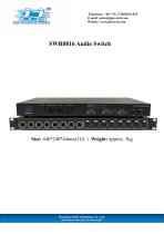 JOJO SWR0816 Audio Switch