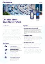 CRYSOUND Sound Level Meter CRY2831, CRY2833, CRY2834 Datasheet