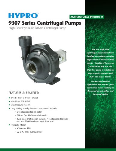  9307 Centrifugal Pump Sales Sheet