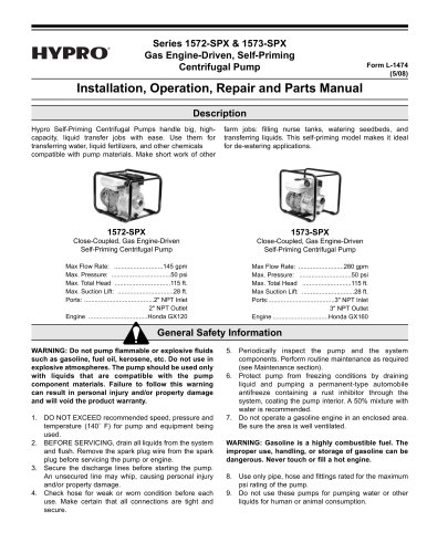 Aluminum Transfer Pumps Operation, Installation & Parts Manual