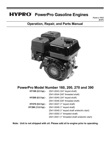  PowerPro Engine Operation, Installation & Parts Manual