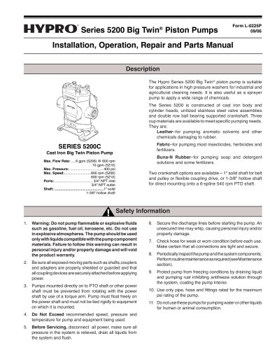 Series 5200 Piston Pump OIPM