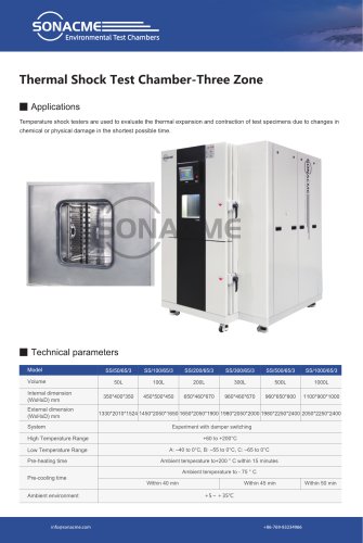 Environmental stress screening test chamber SS series