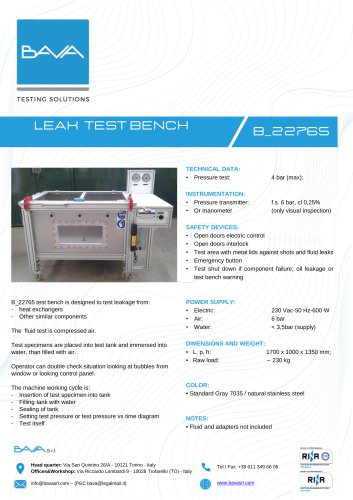 leak test bench