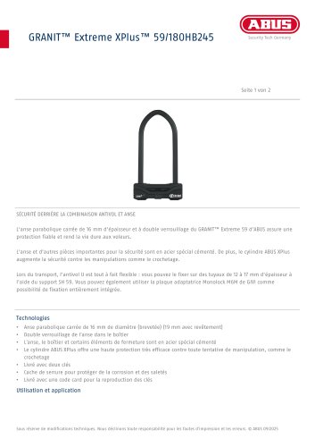GRANIT™ Extreme XPlus™ 59/180HB245