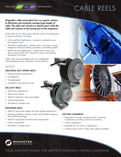 Cable Reels Brochure