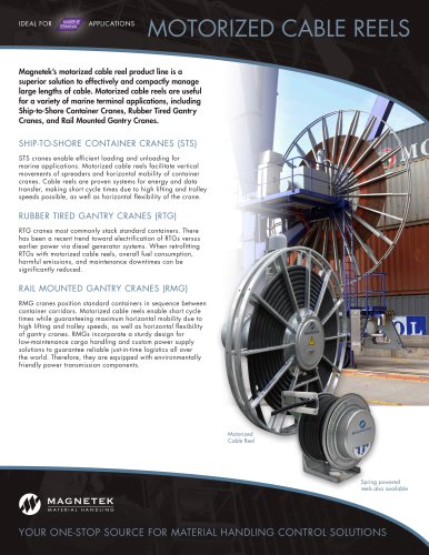 Motorized Cable Reels Brochure