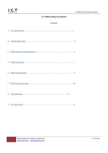 I.C.T PCBA Coating Line Introduction