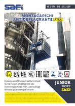 MONTE-CHARGE JUNIOR MC-PC ATEX (ZONES 0,1 ET 2)