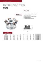 data sheet face milling cutter OE45