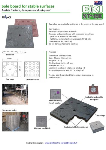 Sole board for stable surfaces