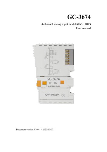 GC-3674-4 Channel Analog Input Module (0V~+10V)