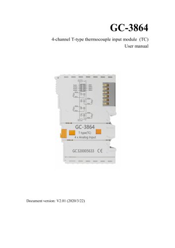 GC-3864-4 Channel T-type Thermocouple Input Module