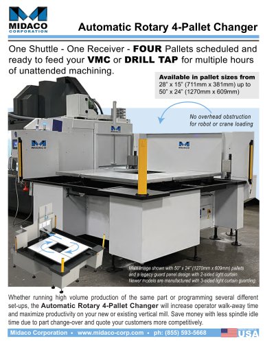 Automatic Rotary 4-Pallet Changer