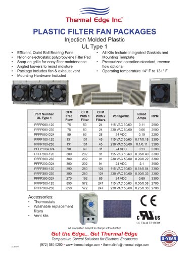 PLASTIC FILTER FAN PACKAGES