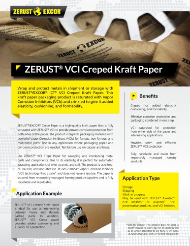 ZERUST® VCI Creped Kraft Paper