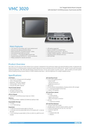 VMC 3020 Datasheet