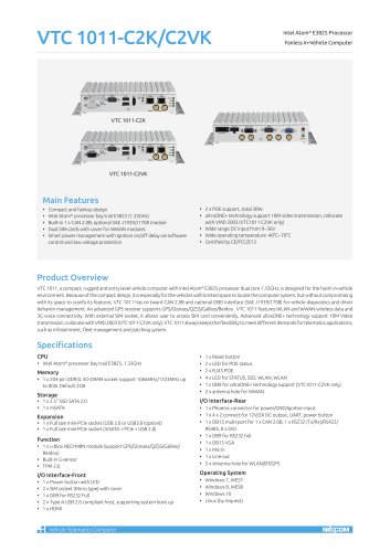 VTC 1011-C2K Datasheet