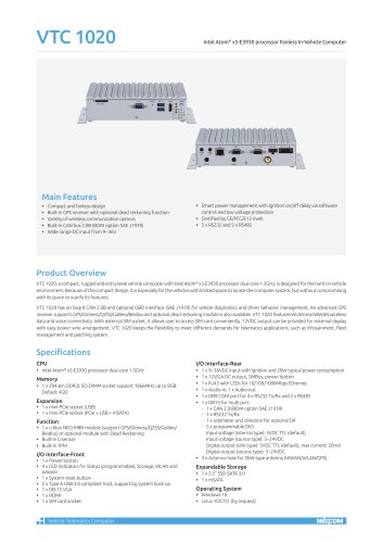 VTC 1020 Datasheet