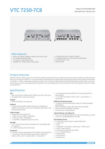 VTC 7250-7C8 Datasheet