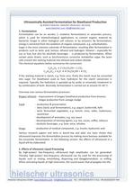 Ultrasonically assisted Fermentation to Bioethanol