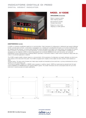 DIGITAL WEIGHT INDICATORS A100E