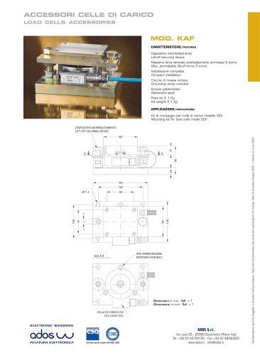 LOAD CELLS ACCESSORIES KAF