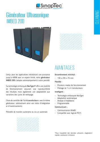 générateur ultrasons pour nettoyage