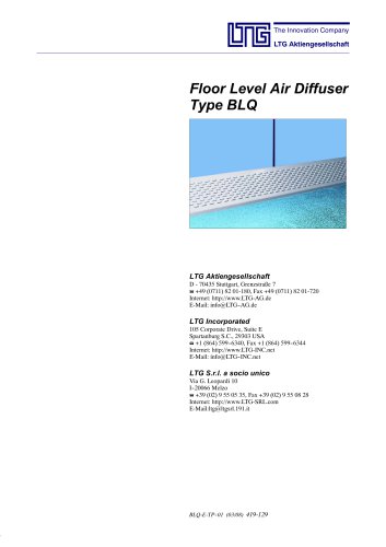 Floor mounted Air Diffuser Type BLQ