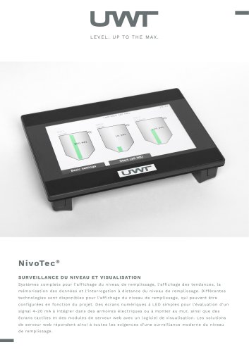NivoTec® NT 4000 / NT 3500 - NT 9000 - Visualisation de niveau
