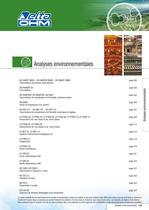 Analyses environnementales - 1