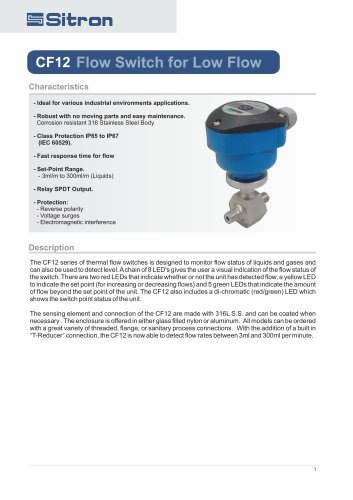 CF12Flow Switch for Low Flow