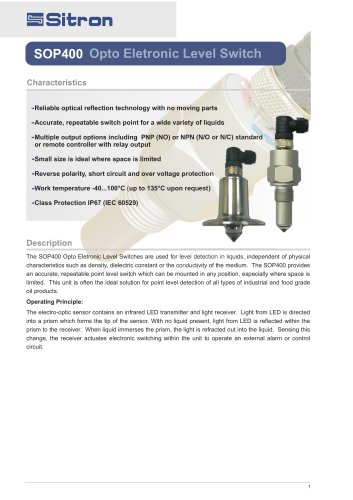 SOP400 Opto Eletronic Level Switch