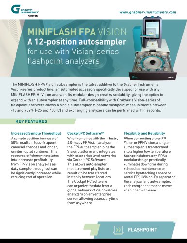 Flash Vision Autosampler A4printer