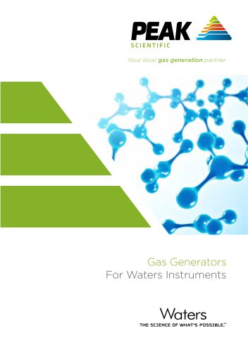 Peak gas generators for Waters Brochure