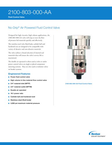 803 No-Drip Fluid Control Valves