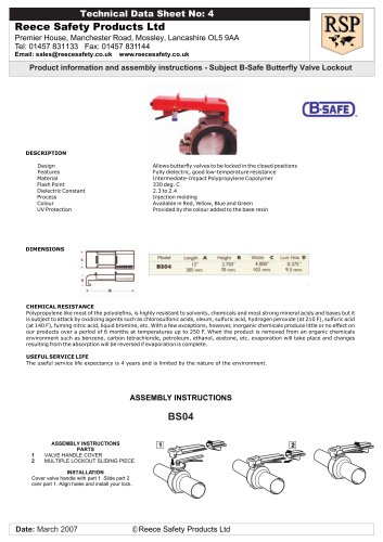 BS04 Butterfly Valve Lockout