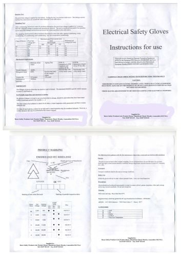 Electrical Safety Gloves - test info