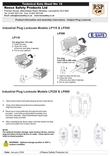 LP550 Plug Lockouts