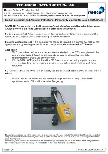 SPLD Circuit Breaker Lockouts, Permanently Mounted