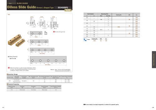 Slide Guide Bronze L-Shaped type:SOL