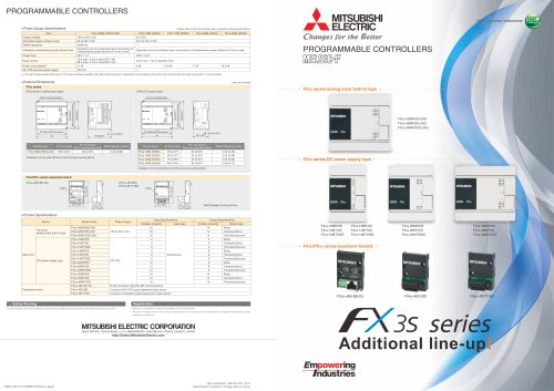 FX3S Additional Products Brochure