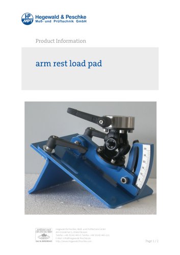 arm rest load pad