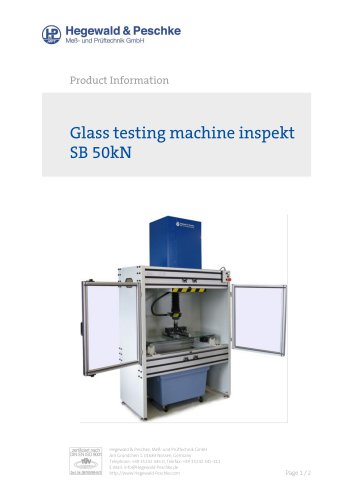 Bending testing machine for glass