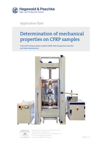 DETERMINATION OF MECHANICAL PROPERTIES ON CFRP SAMPLES